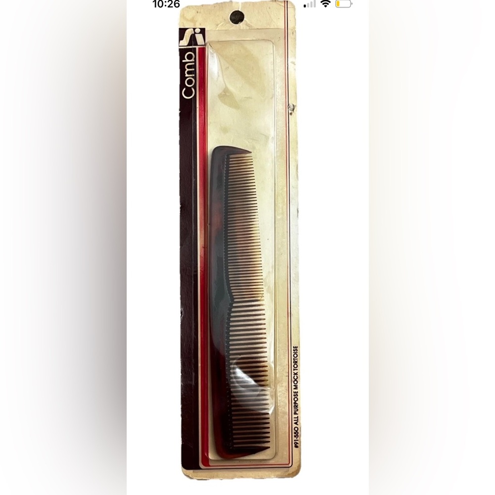 Stance Industries Vintage All Purpose Mock Tortoise Comb NIP 1984